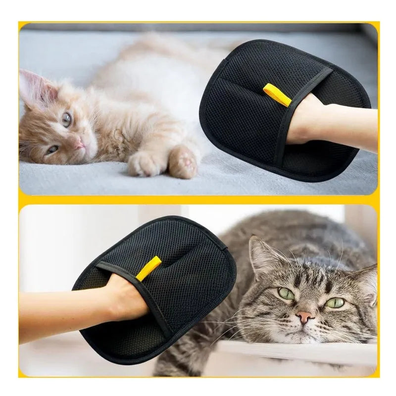 Double-Sided Pet Grooming Gloves for Cats And Dogs - Kitten Cleaning