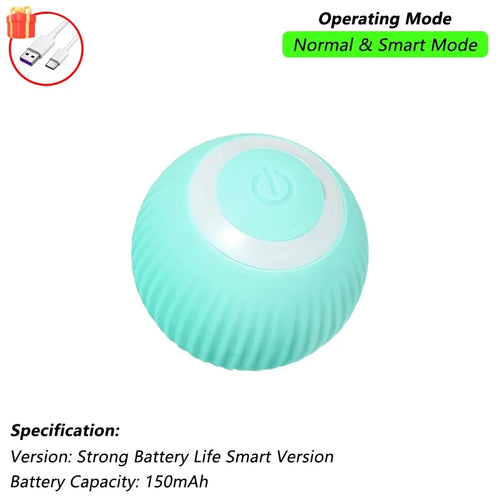 Dog Cat Interactive Ball Toy Automatic Rolling Ball Faux Tail